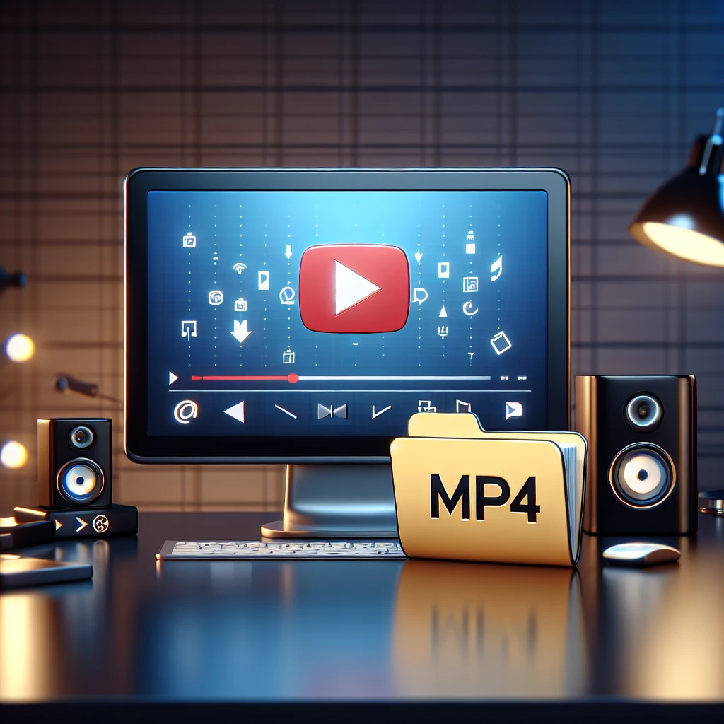 "Guía paso a paso para descargar videos de YouTube en formato MP4, mostrando la interfaz de un programa de descarga y un video destacado en pantalla."